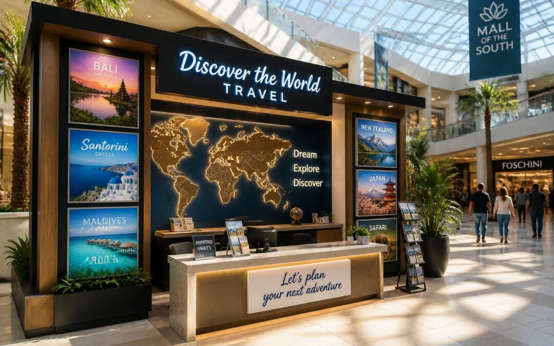 Book your next trip at travel agency mall of the south.