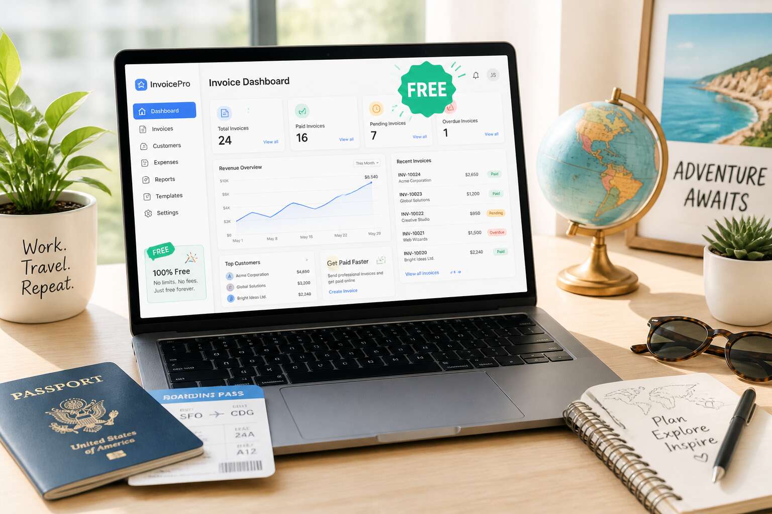 travel agency invoice software free